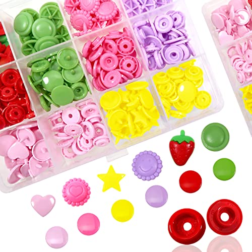 TOAOB Kunststoff Druckknöpfe Nähfrei 60 Set Bunt Buttons Gemischte Form für DIY Basteln Scrapbook von TOAOB THE ONE AND ONLY BABY