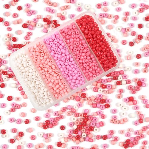 TOAOB Rosa Serie 3mm Glasperlen zum Auffädeln 1500 Stücke Glas Rocailles Perlen Kleine Glasperlen Set 50 Gramm Seed Beads für DIY Armband Halsketten Basteln Schmuckherstellung TOAOB Rosa Serie 3mm Glasperlen zum Auffädeln 1500 Stücke Glas Rocailles Perlen Kleine Glasperlen Set 50 Gramm Seed Beads für DIY Armband Halsketten Basteln Schmuckherstellung von TOAOB THE ONE AND ONLY BABY