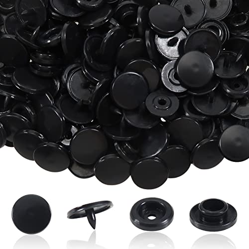 TOAOB T5 Kunststoff Druckknöpfe Nähfrei 12mm 500 Set Schwarz Buttons für DIY Basteln Scrapbook von TOAOB THE ONE AND ONLY BABY