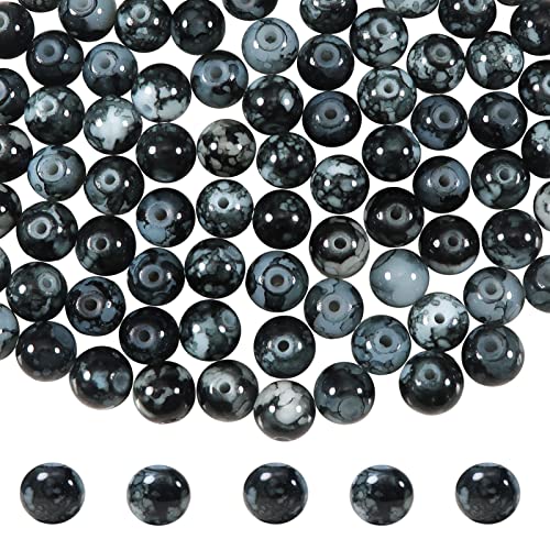 Toaob 100 Stück runde Glasperlen, 8 mm, Marmor-Motiv, lose Kristallperlen, für Schmuckherstellung, DIY, Armbänder, Halsketten, Ohrringe, Handwerk Toaob 100 Stück runde Glasperlen, 8 mm, Marmor-Motiv, lose Kristallperlen, für Schmuckherstellung, DIY, Armbänder, Halsketten, Ohrringe, Handwerk von TOAOB THE ONE AND ONLY BABY