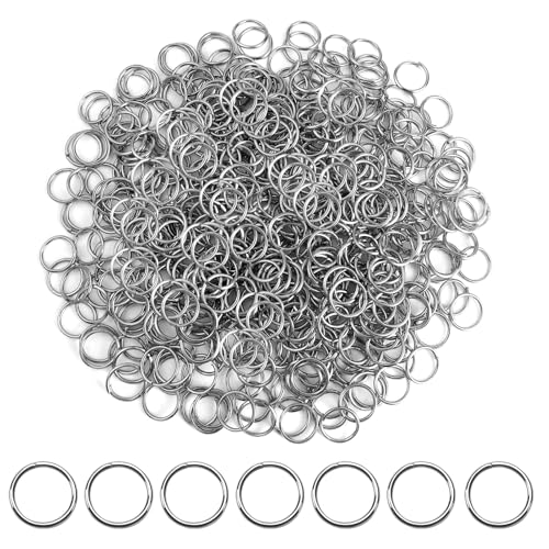Toaob 500 Stück offene Sprungringe, aus Edelstahl, silberfarben, 10 mm, Verbindungsstück, für Schmuck, Kette, zur Herstellung von Armbändern, Halsketten, kreative Hobbys Toaob 500 Stück offene Sprungringe, aus Edelstahl, silberfarben, 10 mm, Verbindungsstück, für Schmuck, Kette, zur Herstellung von Armbändern, Halsketten, kreative Hobbys von TOAOB THE ONE AND ONLY BABY