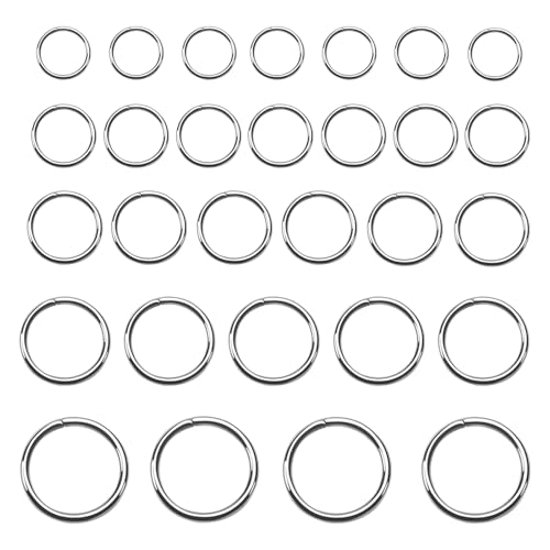 Toaob Sprungringe, offen, 304 Edelstahl, Verbindungsstück, Schmuck, Verbindung, Kette, Links, Silber, 12 mm, 14 mm, 16 mm, 18 mm, 20 mm, für Halskette, Armband, Schmuckherstellung, 130 Stück Toaob Sprungringe, offen, 304 Edelstahl, Verbindungsstück, Schmuck, Verbindung, Kette, Links, Silber, 12 mm, 14 mm, 16 mm, 18 mm, 20 mm, für Halskette, Armband, Schmuckherstellung, 130 Stück von TOAOB THE ONE AND ONLY BABY
