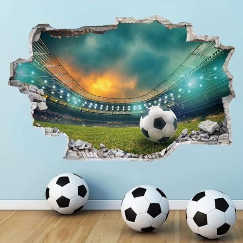 TOARTI 3D Fussball Arena Wandtattoo,Durchbruch Wandaufkleber für Kinderzimmer Jungen,3D Wandtattoo Fußball,Bunte FussballWandbild Jugendzimmer,Teenager Schlafzimmer Deko Wandaufkleber Geschenk TOARTI 3D Fussball Arena Wandtattoo,Durchbruch Wandaufkleber für Kinderzimmer Jungen,3D Wandtattoo Fußball,Bunte FussballWandbild Jugendzimmer,Teenager Schlafzimmer Deko Wandaufkleber Geschenk von TOARTi