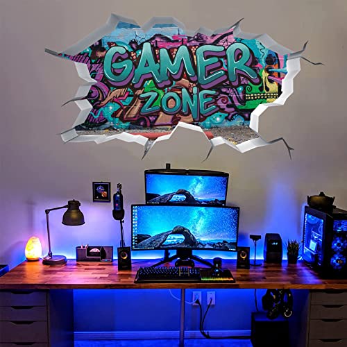 TOARTI 3D Game Wandaufkleber,Wandtattoo Kinderzimmer Jungen,Blau Violett Gamer Poster,Gaming Wandbild für Schlafzimmer,Wandtattoo Junge Teenager,Videospiel Wandstikcer für Jugendzimmer Deko Geschenk TOARTI 3D Game Wandaufkleber,Wandtattoo Kinderzimmer Jungen,Blau Violett Gamer Poster,Gaming Wandbild für Schlafzimmer,Wandtattoo Junge Teenager,Videospiel Wandstikcer für Jugendzimmer Deko Geschenk von TOARTi
