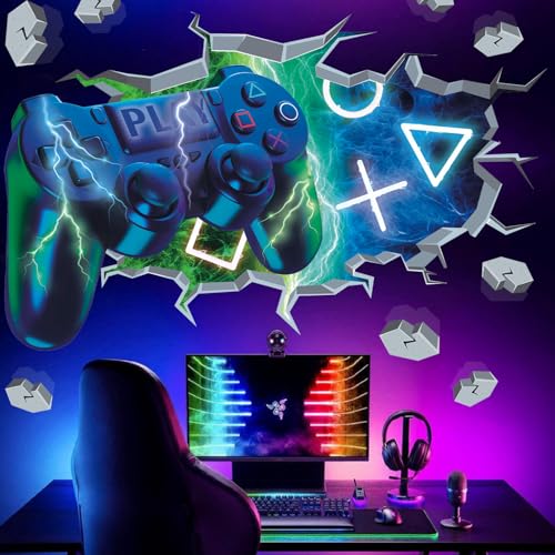 TOARTI 3D Gamer Wandtattoo Bunte Gamer Poster Gaming Wandtattoo Kinderzimmer Jungen Videospiel Wandstikcer für Jugendzimmer Deko Geschenk Xbox Wandstikcer für Schlafzimmer Deko Geschenk TOARTI 3D Gamer Wandtattoo Bunte Gamer Poster Gaming Wandtattoo Kinderzimmer Jungen Videospiel Wandstikcer für Jugendzimmer Deko Geschenk Xbox Wandstikcer für Schlafzimmer Deko Geschenk von TOARTi