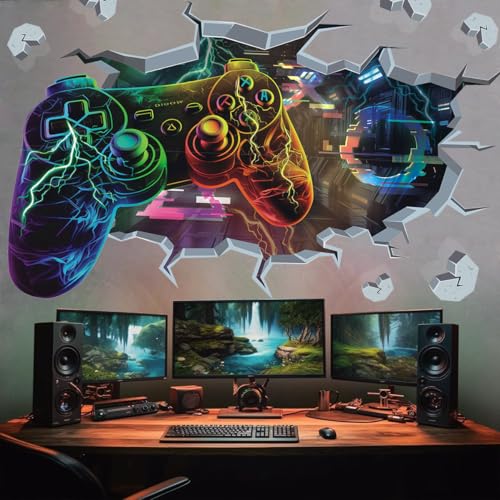 TOARTI 3D Wandtattoo Gamer Gaming Wandtattoo Kinderzimmer WandaufkleberJunge Teenager Gaming Controller Wandbilder Bunte Gamer Poster für Schlafzimmer Videospiel Wandstikcer für Jugendzimmer Deko TOARTI 3D Wandtattoo Gamer Gaming Wandtattoo Kinderzimmer WandaufkleberJunge Teenager Gaming Controller Wandbilder Bunte Gamer Poster für Schlafzimmer Videospiel Wandstikcer für Jugendzimmer Deko von TOARTi