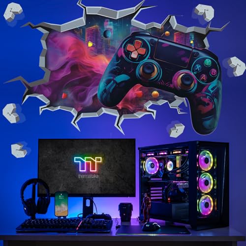 TOARTI 3D Wandtattoo Gamer Wandaufkleber Kinderzimmer Jungen Bunte Gamer Poster Gaming Wandbild für Schlafzimmer Durchbruch Junge Wandaufkleber Gaming Controller Wandsticker TOARTI 3D Wandtattoo Gamer Wandaufkleber Kinderzimmer Jungen Bunte Gamer Poster Gaming Wandbild für Schlafzimmer Durchbruch Junge Wandaufkleber Gaming Controller Wandsticker von TOARTi