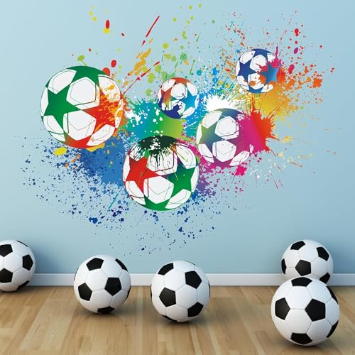 TOARTI Bunter Fußball Wandaufkleber Fußball Wandsticker Kinderzimmer Football Wandtattoo Aufkleber für Jungen Mädchenzimmer Fußball Wandsticker Deko für Babyzimmer Baby Jungenzimmer TOARTI Bunter Fußball Wandaufkleber Fußball Wandsticker Kinderzimmer Football Wandtattoo Aufkleber für Jungen Mädchenzimmer Fußball Wandsticker Deko für Babyzimmer Baby Jungenzimmer von TOARTi