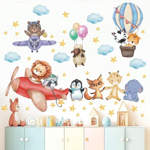 TOARTI Flugzeug Tier Wandtattoo Lichtfarbe Babyzimmer Wandsticker Mädchen Schlafzimmer Wanddeko Kinder Schlafzimmer Spielzimmer Wanddekoration DIY Löwe Elefant Tiere Wandaufkleber TOARTI Flugzeug Tier Wandtattoo Lichtfarbe Babyzimmer Wandsticker Mädchen Schlafzimmer Wanddeko Kinder Schlafzimmer Spielzimmer Wanddekoration DIY Löwe Elefant Tiere Wandaufkleber von TOARTi