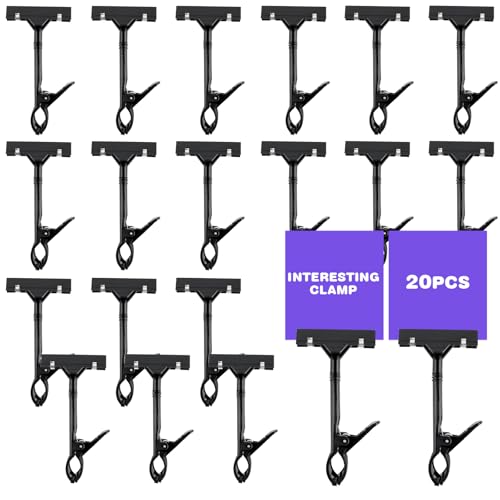 20 Stück Preisschilder Aufsteller Clip: TOATELU Kunststoff Drehbare Schilderhalter, Display Clip Halter, Merchandise Schild Clip, Preisschilder Aufsteller Clip für Supermarkt Homeoffice, Schwarz 20 Stück Preisschilder Aufsteller Clip: TOATELU Kunststoff Drehbare Schilderhalter, Display Clip Halter, Merchandise Schild Clip, Preisschilder Aufsteller Clip für Supermarkt Homeoffice, Schwarz von TOATELU