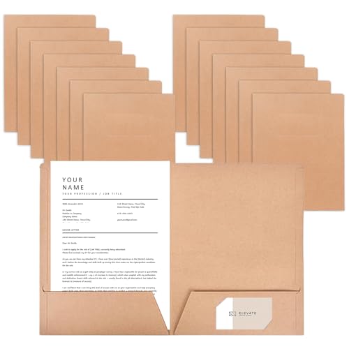 Dokumentenmappe kraftpapier Präsentationsmappe Mappe Kraftpapier: TOATELU 15 Pcs Dokumententasche Dokumentenmappe A4 Karton,Dokumentenmappe mit 2 Tasche,Präsentationsmappe für Dokumente Besprechungen von TOATELU