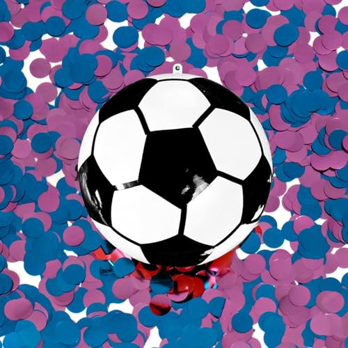 Gender Reveal Fussball mit Konfetti: TOATELU Geschlecht Verkünden, Geschlechtsoffenbaren Fußball, Gender Reveal Partyzubehör, Gender Reveal Party Supplies für Jungen oder Mädchen von TOATELU