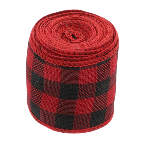 TOBBOMEY 1 Rolle Buffalo Plaid Ribbon Geschenkband Dekoband Geschenkband Weihnachtsbänder Stoffband TOBBOMEY 1 Rolle Buffalo Plaid Ribbon Geschenkband Dekoband Geschenkband Weihnachtsbänder Stoffband von TOBBOMEY