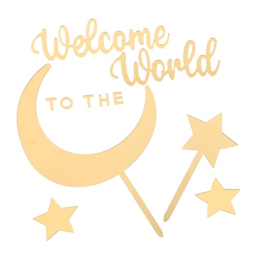 TOBBOMEY Einzigartiges Baby-kuchen-dekorationsset Mit Mond- Und Stern-topper Und Stock Für Die Schwangerschaftsanzeige TOBBOMEY Einzigartiges Baby-kuchen-dekorationsset Mit Mond- Und Stern-topper Und Stock Für Die Schwangerschaftsanzeige von TOBBOMEY
