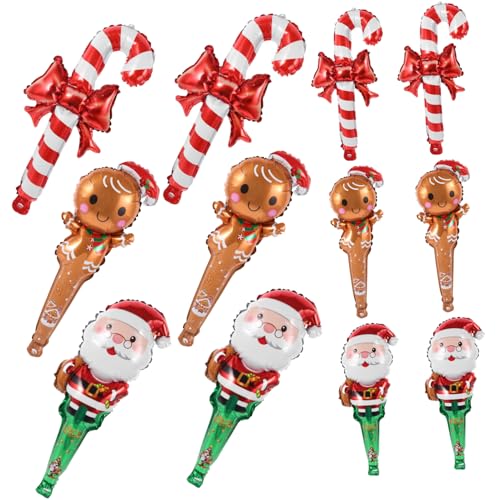 TOBBOMEY 1 Satz Weihnachtsballons Handheld Weihnachtsmann Schneemann und Lebkuchenmann Partydekorationen für Weihnachtsfeiern und Babypartys Lustige und Kreative Luftballons für TOBBOMEY 1 Satz Weihnachtsballons Handheld Weihnachtsmann Schneemann und Lebkuchenmann Partydekorationen für Weihnachtsfeiern und Babypartys Lustige und Kreative Luftballons für von TOBBOMEY