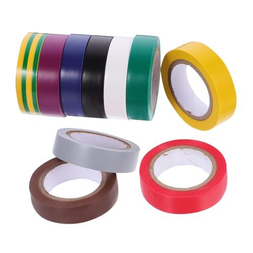 TOBBOMEY 10 Rollen Isolierband PVC Elektriker Klebeband Hohe Klebekraft Hitzebeständig Für Auto Kabelbäume Elektrische Isolierung Multifunktional TOBBOMEY 10 Rollen Isolierband PVC Elektriker Klebeband Hohe Klebekraft Hitzebeständig Für Auto Kabelbäume Elektrische Isolierung Multifunktional von TOBBOMEY