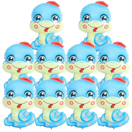 TOBBOMEY 10 Stück Ballondekoration Neujahrsballons Tierballons Chinesische Neujahrsparty Neujahrsballon Schlangenhintergrund Schlangenballon Schlangenmuster Chinesisches Neujahrsangebot von TOBBOMEY
