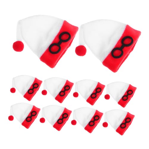 TOBBOMEY 10 Stück Mini Weihnachtsmannmütze Weihnachtsdekoration Weihnachtsflaschenaufsätze Mini Zylinder Puppenhüte Weihnachtsflaschen Cupcake Topper Partydekorationen Kleine Hüte TOBBOMEY 10 Stück Mini Weihnachtsmannmütze Weihnachtsdekoration Weihnachtsflaschenaufsätze Mini Zylinder Puppenhüte Weihnachtsflaschen Cupcake Topper Partydekorationen Kleine Hüte von TOBBOMEY