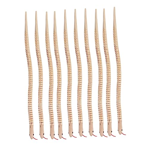 TOBBOMEY 10 Stück Teiliges Holz Schlangen für Halloween Flexible Realistische Schlangen für Streiche Partys und Mitgebsel Lange Holzschlangen für Gruselige Spiele und Deko TOBBOMEY 10 Stück Teiliges Holz Schlangen für Halloween Flexible Realistische Schlangen für Streiche Partys und Mitgebsel Lange Holzschlangen für Gruselige Spiele und Deko von TOBBOMEY