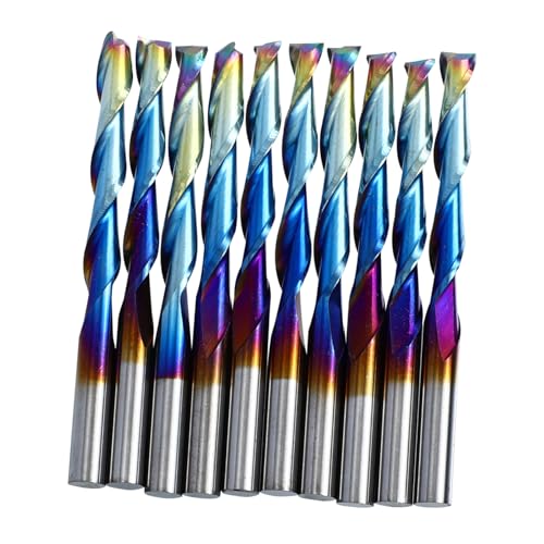 TOBBOMEY 10 Stück Teiliges Kugelkopf fräser aus Robustem Wolframstahl Spiralfräser mit Hoher Härte für Cnc gravier Fräsarbeiten Geeignet für Aluminiumverbundplatten von TOBBOMEY