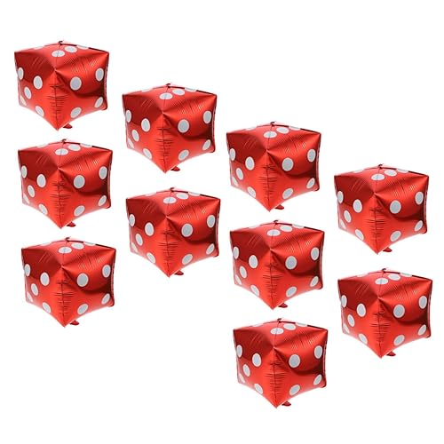 TOBBOMEY 10 Stück Würfel Folienballons Würfelballons Rot Partydeko Würfel Luftballons für Glücksspiel Themen Geburtstag Kinderparty Dekoration TOBBOMEY 10 Stück Würfel Folienballons Würfelballons Rot Partydeko Würfel Luftballons für Glücksspiel Themen Geburtstag Kinderparty Dekoration von TOBBOMEY