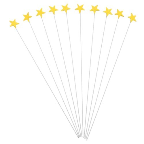 TOBBOMEY 100 Stück Bunte Fünf sterne Cake Topper aus Eva schaum Vielseitige Geburtstagskuchendekoration Kreative Gelbe Stern einsätze für Festliche Kuchenfeiern und Partys von TOBBOMEY