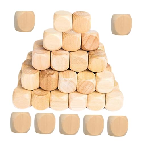 TOBBOMEY 100 Stück Holzwürfel Blanko Würfel Seitig Naturholz mit Abgerundeten Ecken für Basteln DIY Dekoration Mathematikunterricht und Brettspiel Zubehör TOBBOMEY 100 Stück Holzwürfel Blanko Würfel Seitig Naturholz mit Abgerundeten Ecken für Basteln DIY Dekoration Mathematikunterricht und Brettspiel Zubehör von TOBBOMEY