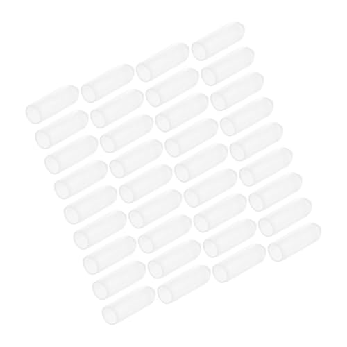 TOBBOMEY 100 Stück Transparente Kleine Endkappen für Haarreifen Strapazierfähige Kunststoff haarband Ersatzkappen Weiche und Schonende Schutzkappen für DIY Haarbänder von TOBBOMEY