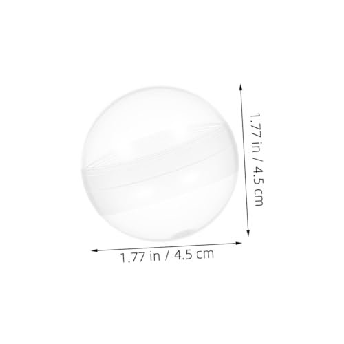 TOBBOMEY 100 Stück Transparente Leere Kunststoffkapseln Befüllbare Runde Automatenkugeln Vielseitig für Partygeschenke DIY Überraschungsbälle Kompatibel mit Greifautomaten und von TOBBOMEY