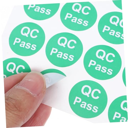 TOBBOMEY 1000 Stück Qc Passed Aufkleber Qualitätstest Etiketten Selbstklebend Langlebige Qualitätsprüfungslabels für Lager und Produktinspektion Klare und Einfach Anzubringende Sticker von TOBBOMEY