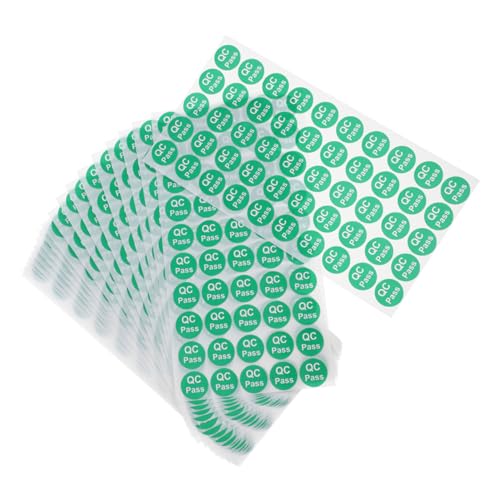 TOBBOMEY 1000 Stück Qualitätskontrolle Aufkleber Runde Selbstklebende Passed Labels für Lagerbestand und Produktkennzeichnung Effiziente Qualitätsprüfung ohne Rückstände von TOBBOMEY