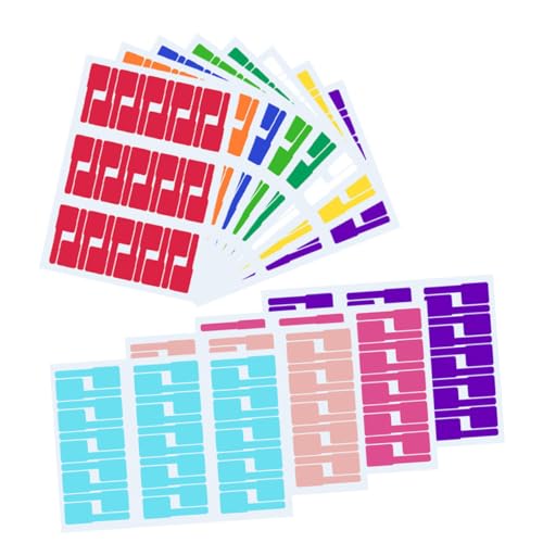 TOBBOMEY 12 Blatt Selbstklebende Kabelmanagement Etiketten Bunte Netzwerkkabel Beschriftung Aufkleber Druckbar Für Computer USB Stromkabel Büro Auto Organizer TOBBOMEY 12 Blatt Selbstklebende Kabelmanagement Etiketten Bunte Netzwerkkabel Beschriftung Aufkleber Druckbar Für Computer USB Stromkabel Büro Auto Organizer von TOBBOMEY