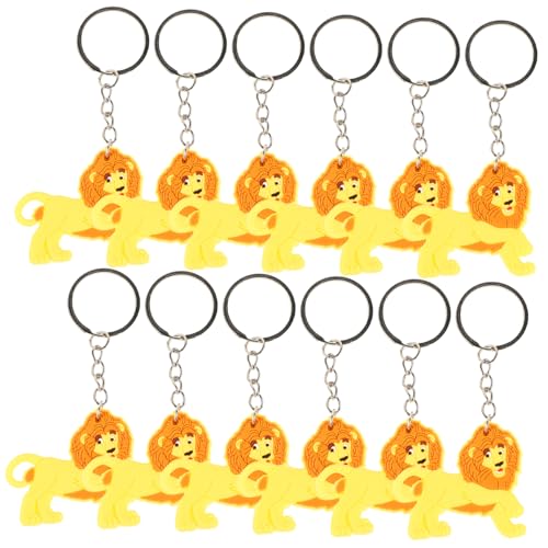 TOBBOMEY 12 Stück Löwen Schlüsselanhänger, Tragbarer Schlüsselanhänger, Löwen Taschenanhänger, , Süßer Tieranhänger, Wildtier Schlüsselanhänger, Tasche, Hängende Dekoration, Wildtier von TOBBOMEY