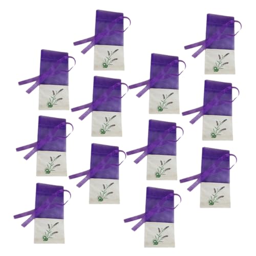 TOBBOMEY 12 Stück Teiliges Lavendel Duftsäckchen mit Kordelzug Leere Organza Beutel aus Netzstoff Vielseitige Beutel für Schmuck Gewürze Hochzeit und Geschenkverpackung von TOBBOMEY