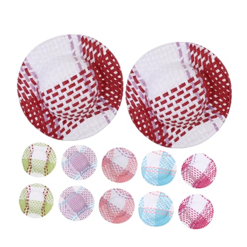 TOBBOMEY 12 Stück Teiliges Mini Papierhut Bunte DIY Dekoration Kleine Puppenhüte für Bastelprojekte Handliche Miniatur Hüte für Puppenhaus und Kreative Gestaltung von TOBBOMEY
