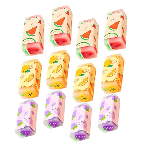 TOBBOMEY 12 Stück Teiliges Obst Radiergummis Niedliche Cartoon Früchte Transparenter Jelly Radierer Tragbar für Schüler Bürobedarf Kreative Lernstationery Langlebig und Einfach zu Bedienen TOBBOMEY 12 Stück Teiliges Obst Radiergummis Niedliche Cartoon Früchte Transparenter Jelly Radierer Tragbar für Schüler Bürobedarf Kreative Lernstationery Langlebig und Einfach zu Bedienen von TOBBOMEY
