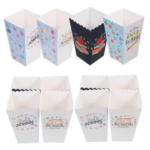 TOBBOMEY 12 Stück Teiliges Popcorn Boxen Bunten Cartoon Motiven Kinderfreundlich und Vielseitig Einsetzbar für Schulanfangsparty Klassenzimmerdekoration und Geschenkverpackung TOBBOMEY 12 Stück Teiliges Popcorn Boxen Bunten Cartoon Motiven Kinderfreundlich und Vielseitig Einsetzbar für Schulanfangsparty Klassenzimmerdekoration und Geschenkverpackung von TOBBOMEY