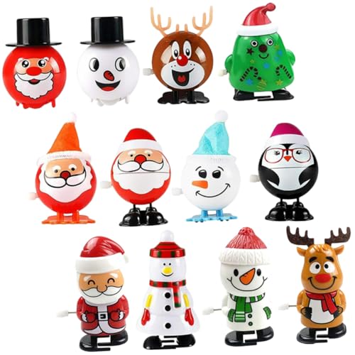 TOBBOMEY 12 Stück Teiliges Weihnachtsaufziehspielzeug mit Lustigen Kreativen Mini Santa Figuren für Sichere Materialien Glatte Oberfläche als Party Mitgebsel und für Junge Mädchen und TOBBOMEY 12 Stück Teiliges Weihnachtsaufziehspielzeug mit Lustigen Kreativen Mini Santa Figuren für Sichere Materialien Glatte Oberfläche als Party Mitgebsel und für Junge Mädchen und von TOBBOMEY