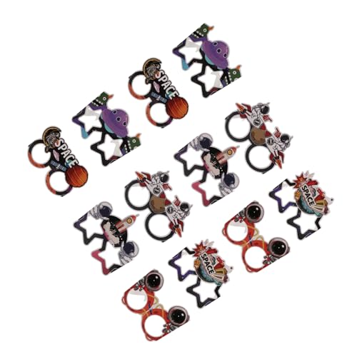 TOBBOMEY 12 Teiliges Sci Fi Weltraumbrillen Set, Party Ornamente, Party Mottobrille, Kostümbrille, Streichbrille, Kostümzubehör, Partybrille Für Erwachsene Und Kinder, Astronauten von TOBBOMEY