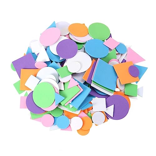 TOBBOMEY 1250 Stück Teiliges Eva Schaumstoff Sticker Selbstklebende Bunte Geometrische Formen Pack für DIY Basteln Farbig Gemischt Zufällig für Schule und Kreativprojekte von TOBBOMEY