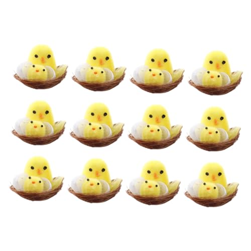 TOBBOMEY 12St Osterküken Süße Plüschtiere Kreischen Hühnerspielzeug für Hühner Hahn housewarming easter Fuzzy Küken Ostern Ostersimulation Küken Chemiefaser und Kunststoff TOBBOMEY 12St Osterküken Süße Plüschtiere Kreischen Hühnerspielzeug für Hühner Hahn housewarming easter Fuzzy Küken Ostern Ostersimulation Küken Chemiefaser und Kunststoff von TOBBOMEY