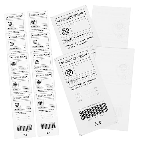 TOBBOMEY 150 Stück Kartonverpackungsaufkleber, Rechteckige Aufkleber, Mehrzweck Etikettenaufkleber, Paketverpackungsaufkleber, Geschenkaufkleber, Siegelaufkleber, Geschenkaufkleber, von TOBBOMEY