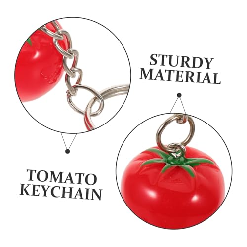 TOBBOMEY 16 Stück Kreative Tomaten Schlüsselanhänger aus Langlebigem Resin Realistische Gemüse Anhänger Leicht und Robust als Partygeschenk Rucksack und Taschen Deko Vielseitig Einsetzbar von TOBBOMEY