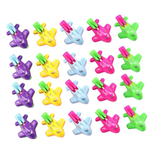 TOBBOMEY 16 Stück Teiliges Mini Flugzeugpfeifen Einzigartiges Pfeifendesign Praktische Whistle Aircraft Spielzeuge für Jungen und Mädchen Pädagogisch Nützlich und Farblich Zufällige Farbe von TOBBOMEY