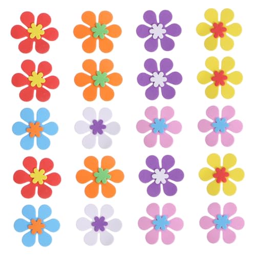 TOBBOMEY 160 Stück Teiliges Eva Schaumstoff Sticker Blumenförmig Selbstklebend für DIY Wanddekoration Bastelmaterial Ablösbar für Glatte Oberflächen Wie Türen Fenster Zufällige Farbe von TOBBOMEY