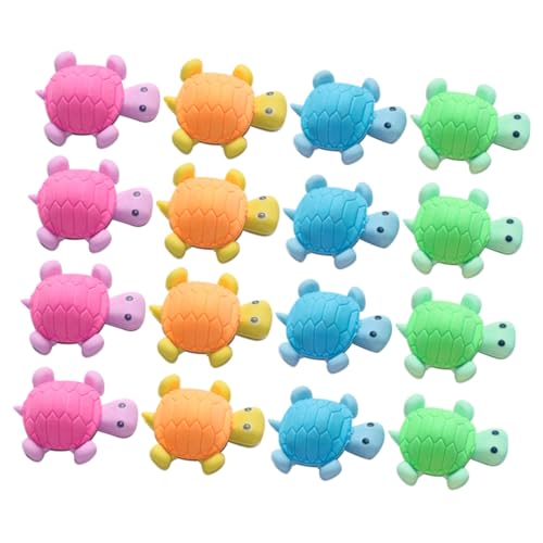 TOBBOMEY 18 Stück Teiliges Schildkröten Radiergummis für Lustige Cartoon Form Langlebig Praktisch zum Korrigieren Beliebtes Mitgebsel für Schulklassen und Kindergeburtstage Zufällige Farbe von TOBBOMEY