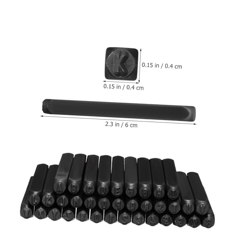TOBBOMEY 1Satz Metall Punch Kit Teiliges für Buchstaben und Zahlen Präzise Stempel für Gravuren Seriennummern und Dekorative Designs Robustem von TOBBOMEY