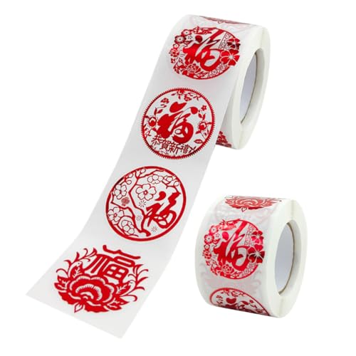 TOBBOMEY 2 Rollen Chinesische Neujahr Aufkleber Sticker Siegel Dekoration Transparentes Design Langlebig für Umschläge DIY Basteln Party Zubehör TOBBOMEY 2 Rollen Chinesische Neujahr Aufkleber Sticker Siegel Dekoration Transparentes Design Langlebig für Umschläge DIY Basteln Party Zubehör von TOBBOMEY