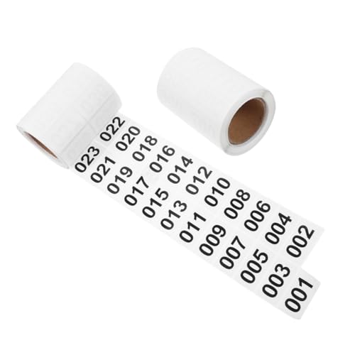 TOBBOMEY Nummerierte Inventaraufkleber 2 Rollen Selbstklebende Etiketten für vereinfachte Lagerhaltung TOBBOMEY Nummerierte Inventaraufkleber 2 Rollen Selbstklebende Etiketten für vereinfachte Lagerhaltung von TOBBOMEY