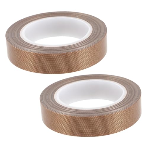 TOBBOMEY 2 Rollen Ptfe Klebeband Hochtemperaturbeständig Hand Sealer Tape für Vakuumiergerät Antihaft Verschleißfest für Küche Industrie von TOBBOMEY